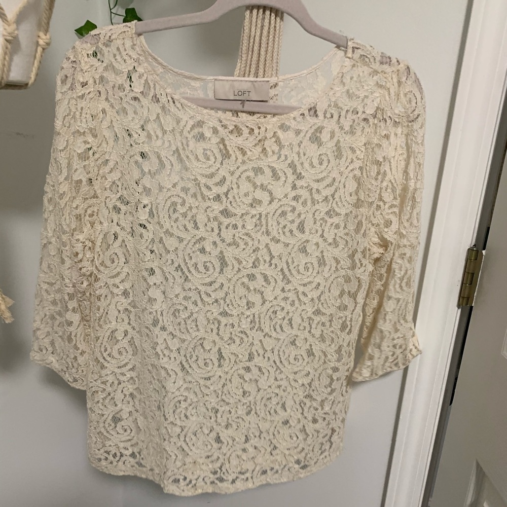 Lost cream laced long sleeve